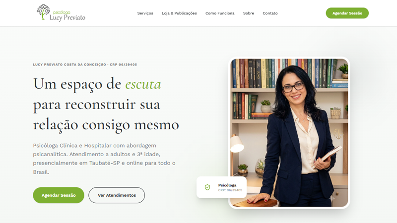 Landing Page Lucy Previato - Psicóloga